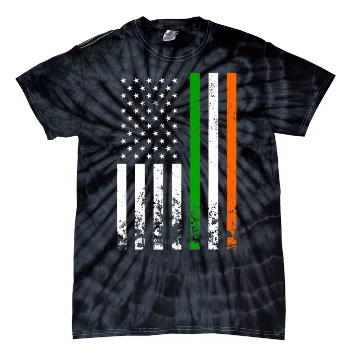 Irish American Flag Ireland Flag ST PATRICKS DAY Gift Lucky Tie-Dye T-Shirt