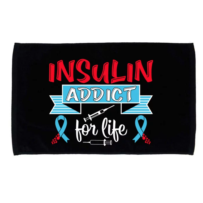 Insulin Addict For Life Diabetes Awareness Microfiber Hand Towel