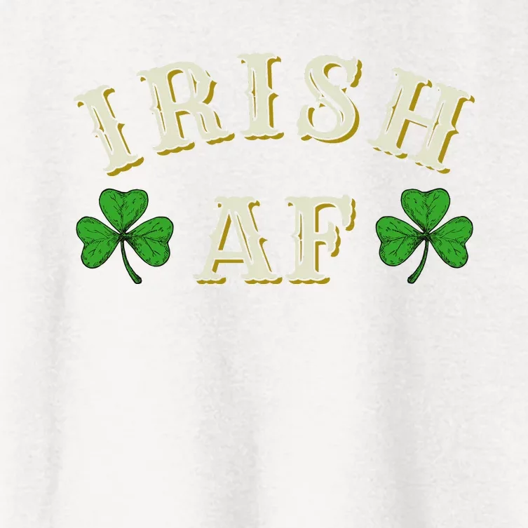 Irish AF Funny St Patricks Day Drinking Women's Crop Top Tee