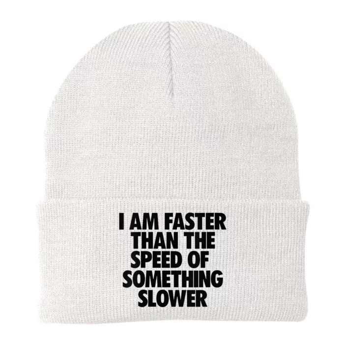 I Am Faster Than The Speed Of Something Slower Gym Running Knit Cap Winter Beanie