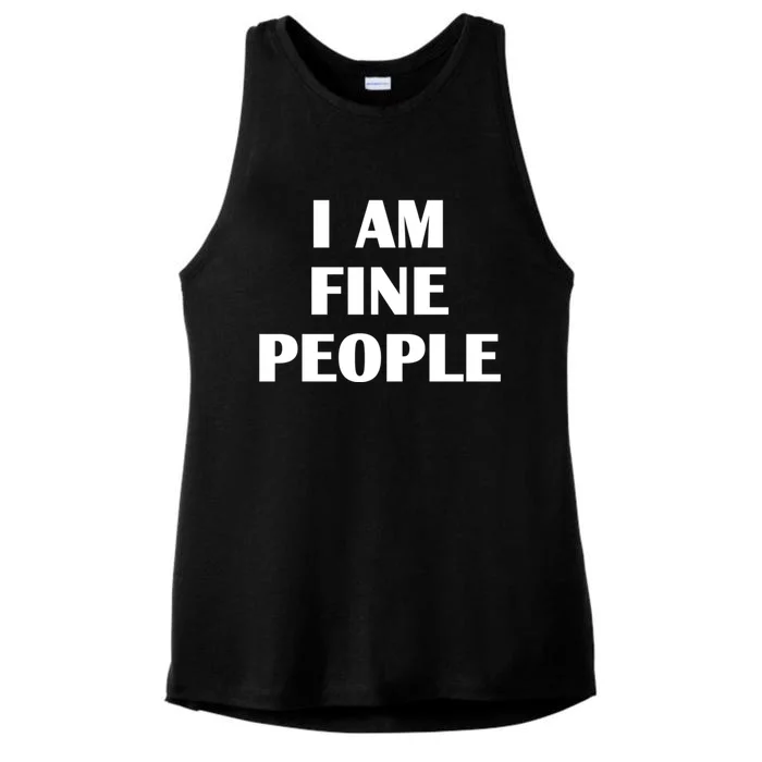 I Am Fine People Meaningful Gift Ladies Tri-Blend Wicking Tank