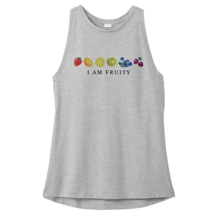 I Am Fruity Baby Lesbian Gay Lbgtq Pride Ladies Tri-Blend Wicking Tank