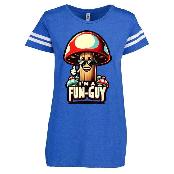 IM A Funguy Amusing Mushroom EnthusiastS Funny Pun Enza Ladies Jersey Football T-Shirt