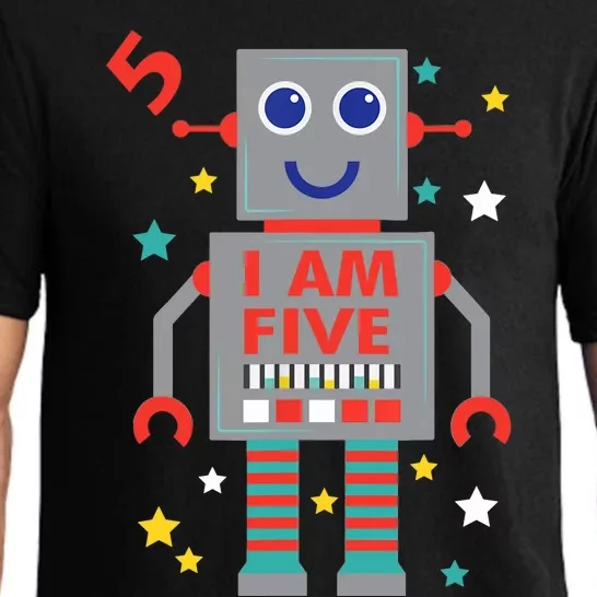 I Am Five Robot Funny Robotics 5 Year Old Birthday Party Pajama Set