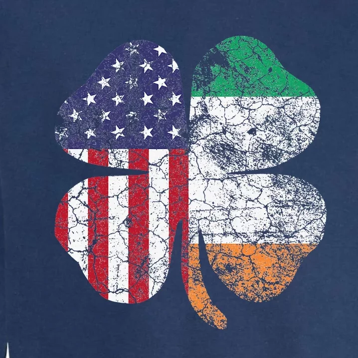 Irish American Flag Ireland Flag ST PATRICKS DAY Gift Lucky Garment-Dyed Sweatshirt