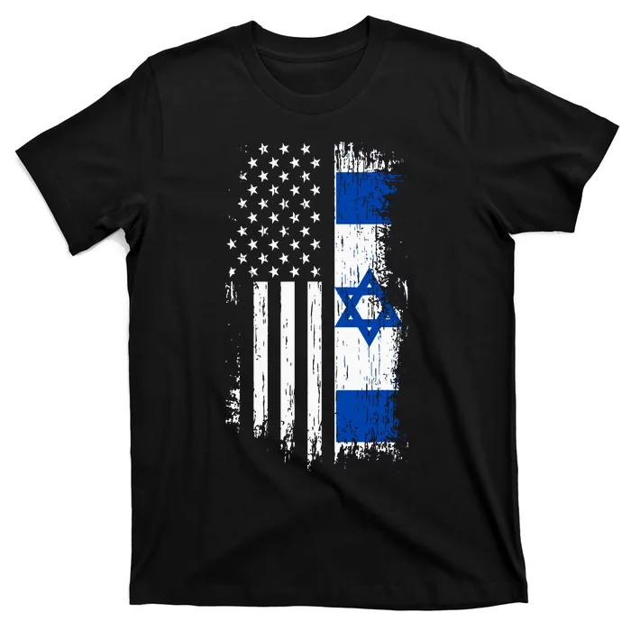 Israeli American Flag Pride Israel Usa T-Shirt