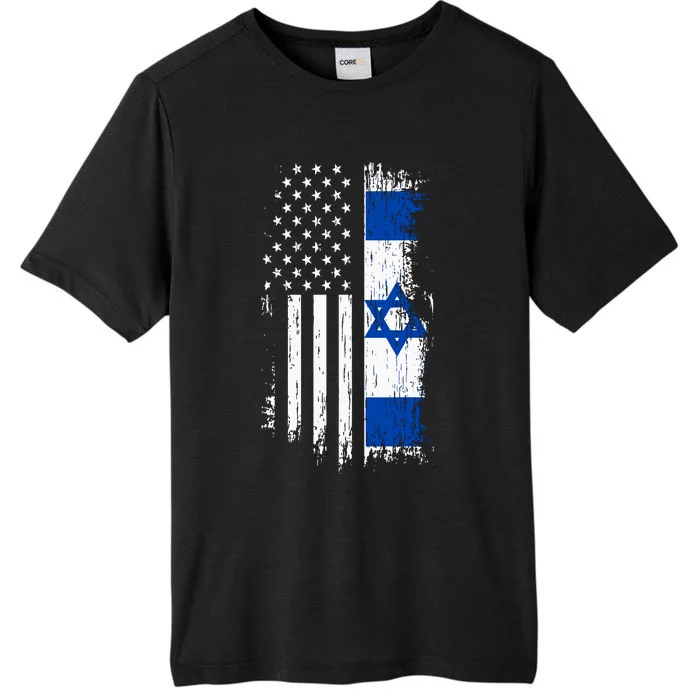 Israeli American Flag Pride Israel Usa ChromaSoft Performance T-Shirt