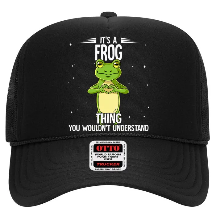 Its A Frog Thing Frog High Crown Mesh Trucker Hat