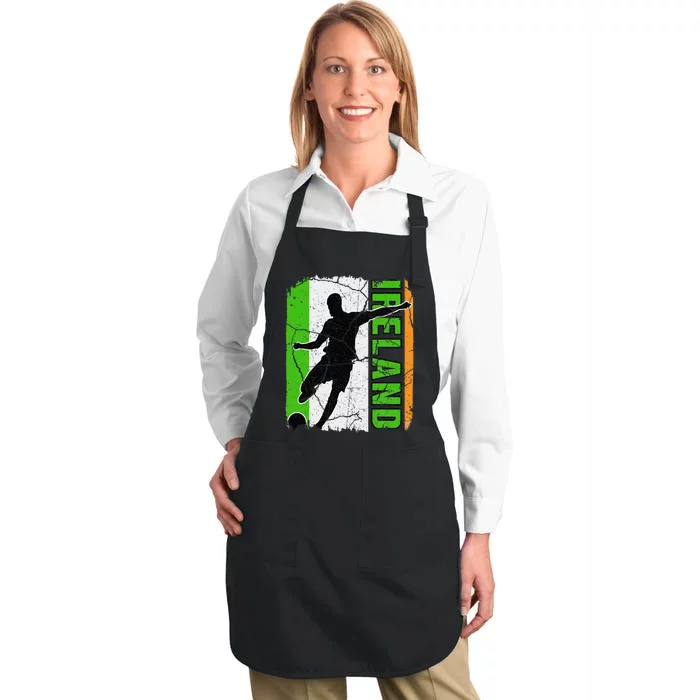 Irish American Flag Ireland Flag ST PATRICKS DAY Gift Cross Full-Length Apron With Pocket