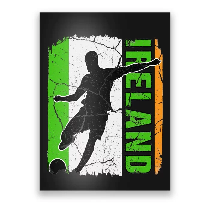 Irish American Flag Ireland Flag ST PATRICKS DAY Gift Cross Poster