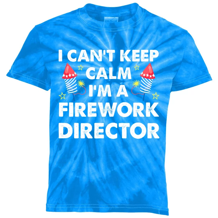 Im A Firework Director Firework Director Gift Kids Tie-Dye T-Shirt