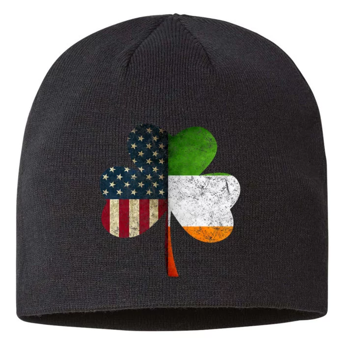 Irish American Flag Shamrock St. PatrickS Day 8 1/2in Sustainable Knit Beanie