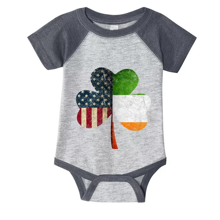 Irish American Flag Shamrock St. PatrickS Day Infant Baby Jersey Bodysuit