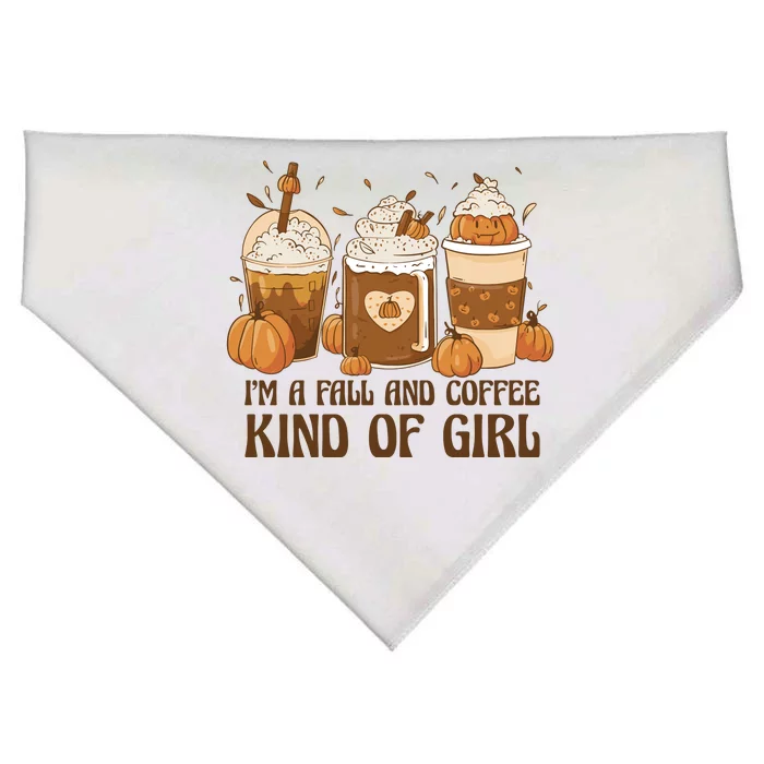 I'm A Fall And Coffee Kind Of Girl USA-Made Doggie Bandana