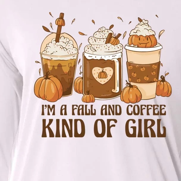 I'm A Fall And Coffee Kind Of Girl Cooling Performance Long Sleeve Crew