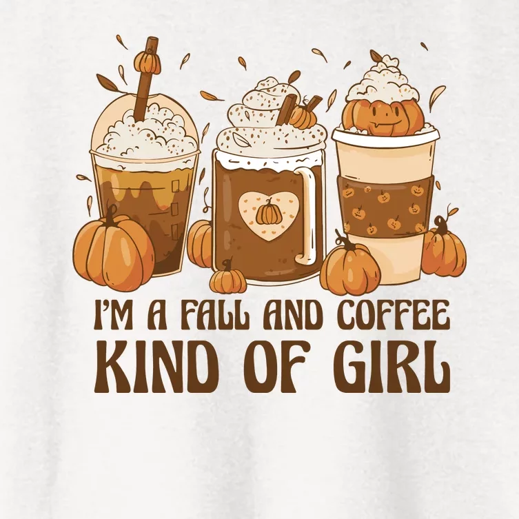 I'm A Fall And Coffee Kind Of Girl Women's Crop Top Tee