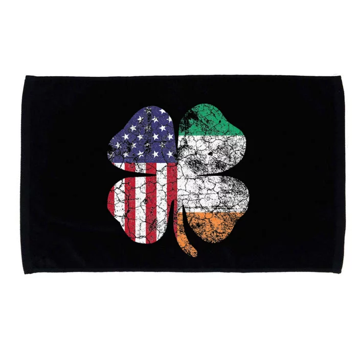 Irish American Flag Ireland Flag ST PATRICKS DAY Gift Lucky Microfiber Hand Towel