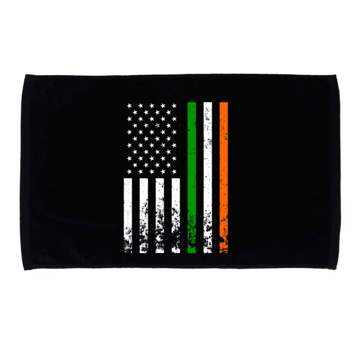 Irish American Flag Ireland Flag St Patricks Day Gift Lucky Funny Gift Microfiber Hand Towel