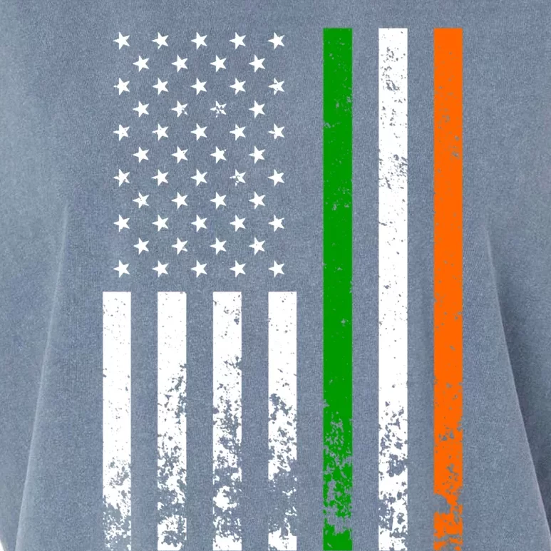 Irish American Flag Ireland Flag St Patricks Day Gift Lucky Funny Gift Garment-Dyed Women's Muscle Tee