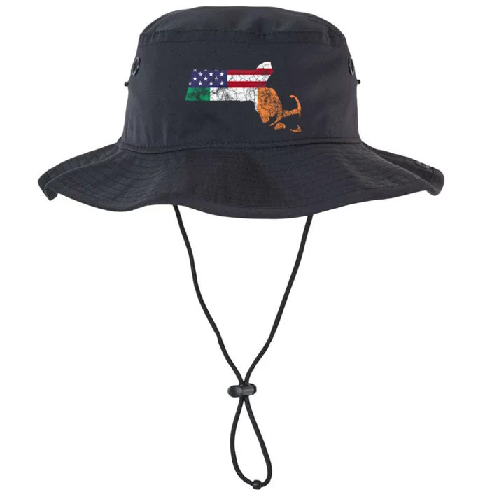 Irish American Flag Massachusetts St Patrick's Day Vintage Cute Gift Legacy Cool Fit Booney Bucket Hat