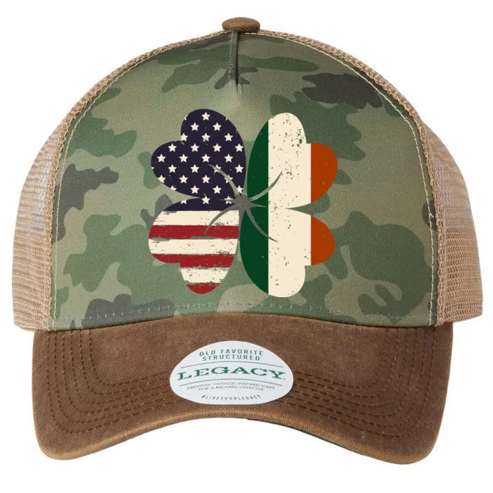 Irish American Flag Shamrock Legacy Tie Dye Trucker Hat