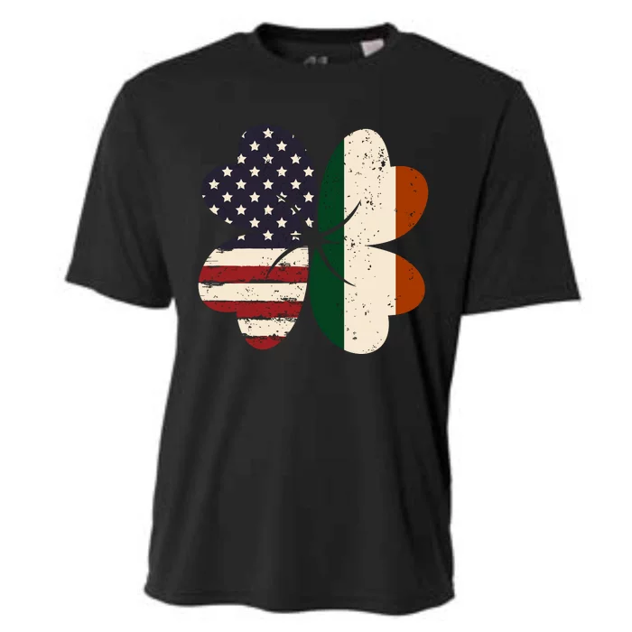 Irish American Flag Shamrock Cooling Performance Crew T-Shirt