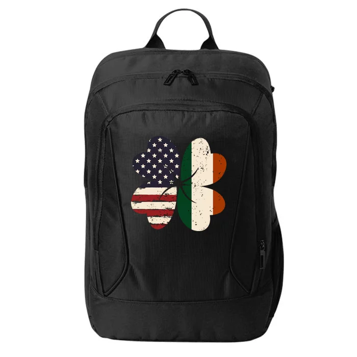 Irish American Flag Shamrock City Backpack