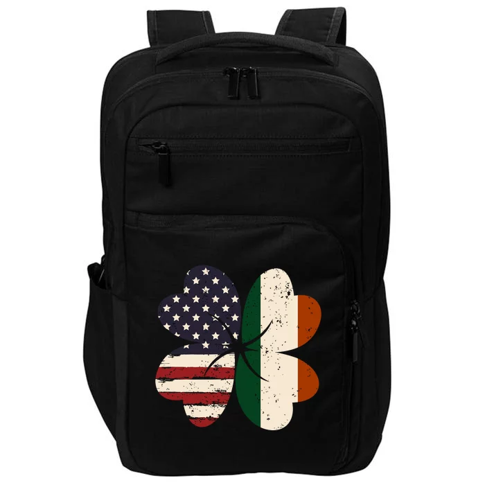 Irish American Flag Shamrock Impact Tech Backpack