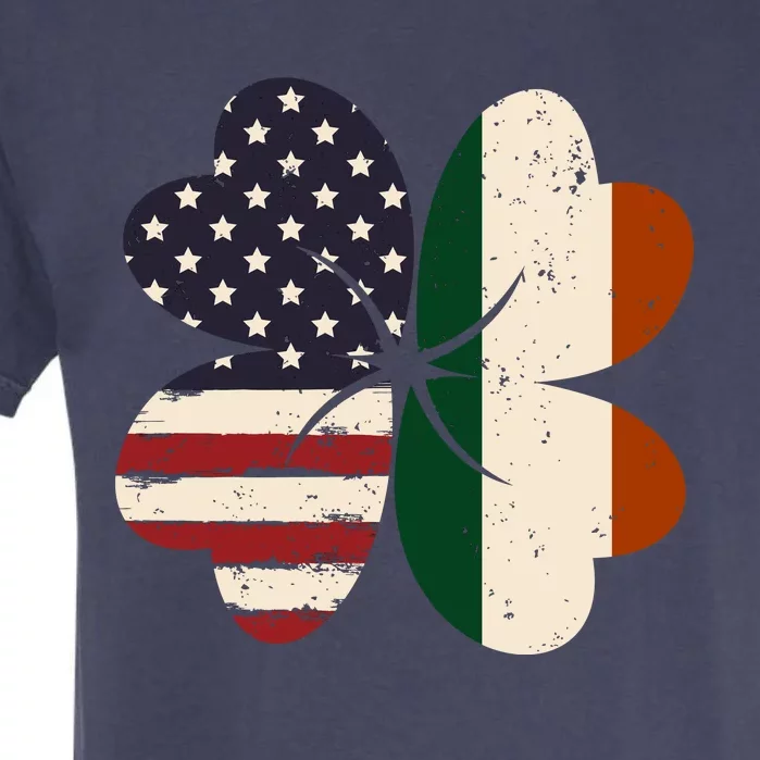 Irish American Flag Shamrock Garment-Dyed Heavyweight T-Shirt