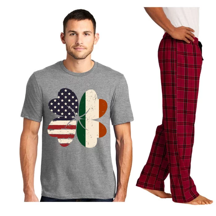 Irish American Flag Shamrock Pajama Set