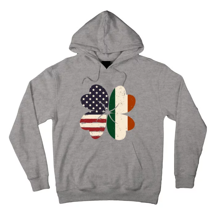 Irish American Flag Shamrock Tall Hoodie