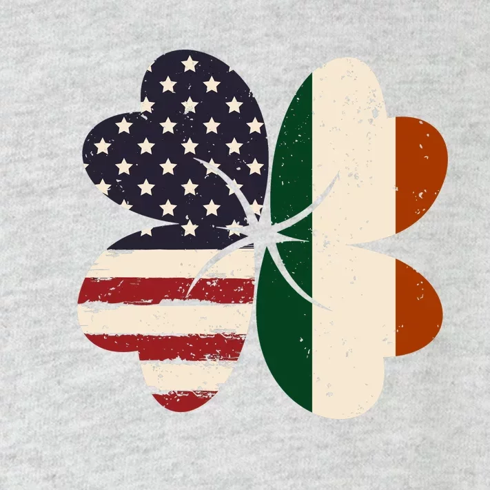 Irish American Flag Shamrock Toddler Long Sleeve Shirt