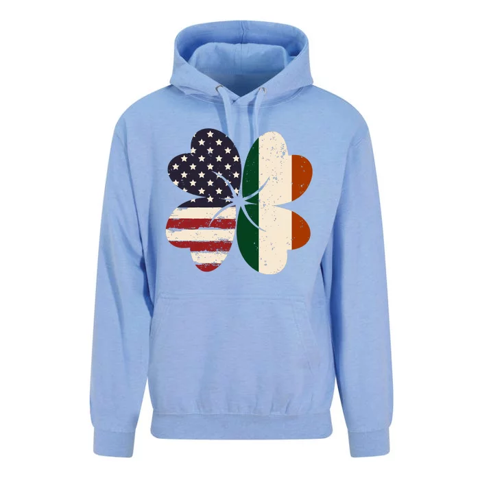 Irish American Flag Shamrock Unisex Surf Hoodie