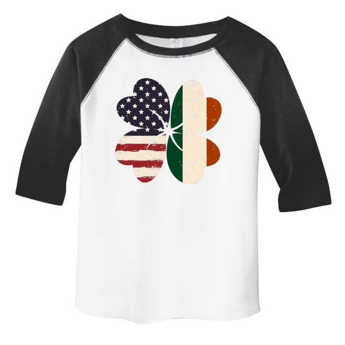 Irish American Flag Shamrock Toddler Fine Jersey T-Shirt