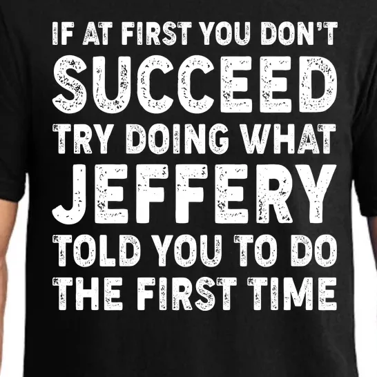 If At First You Dont Succeed Custom Name Personalized Text Pajama Set