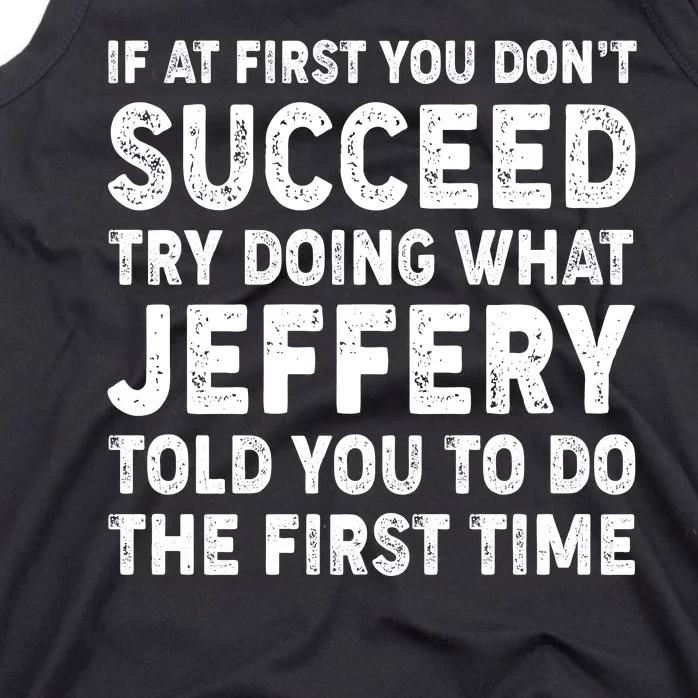 If At First You Dont Succeed Custom Name Personalized Text Tank Top