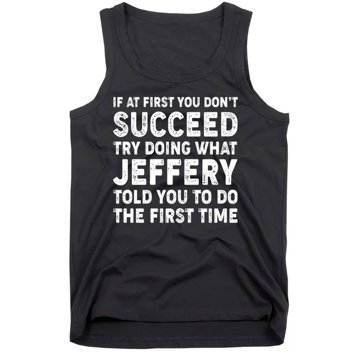 If At First You Dont Succeed Custom Name Personalized Text Tank Top