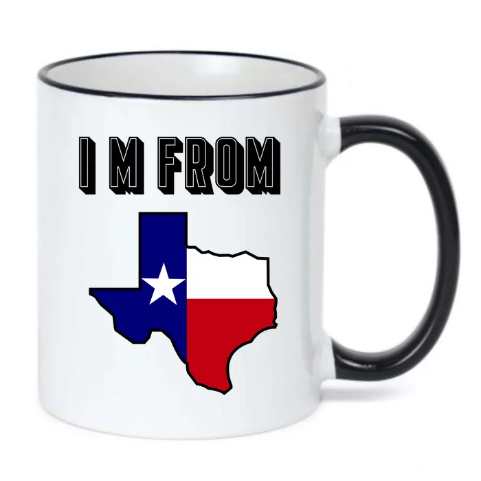 I Am From Texas Black Color Changing Mug