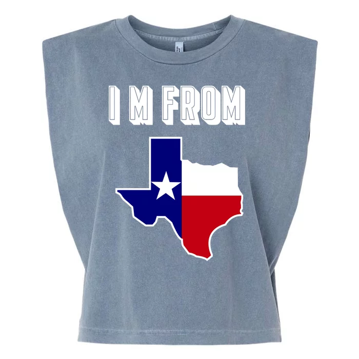 I Am From Texas Garment-Dyed Women's Muscle Tee