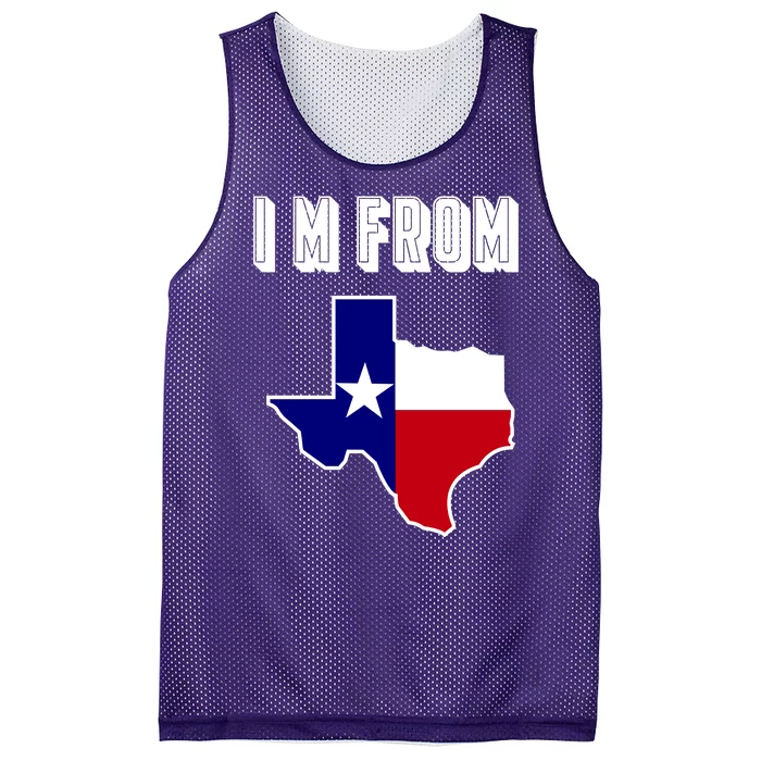 I Am From Texas Mesh Reversible Basketball Jersey Tank