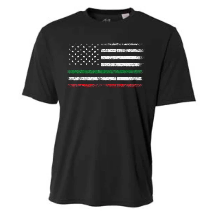 Italian American Flag Italy Flag Cooling Performance Crew T-Shirt