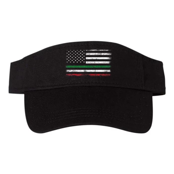 Italian American Flag Italy Flag Valucap Bio-Washed Visor