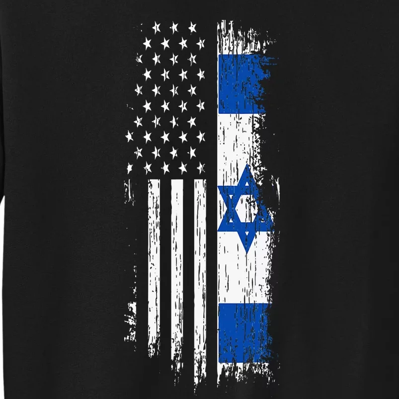 Israeli American Flag Pride Israel Usa Sweatshirt