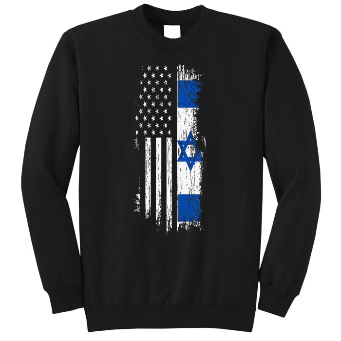 Israeli American Flag Pride Israel Usa Sweatshirt