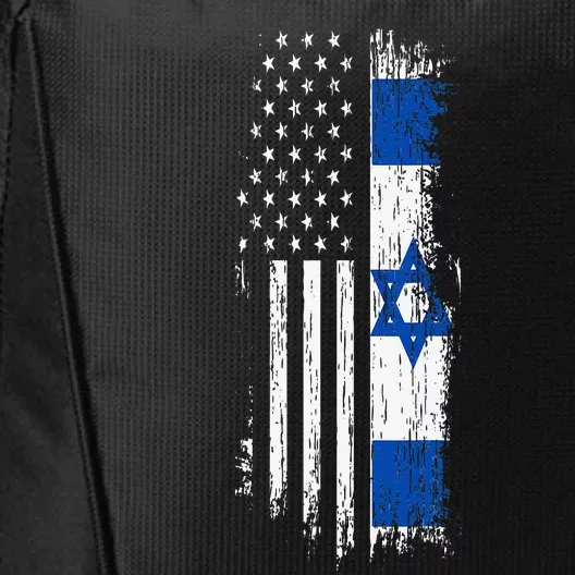 Israeli American Flag Pride Israel Usa City Backpack