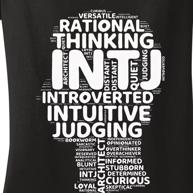 INTJ Architect Funny Introvert Personality Relationship Women's V-Neck T-Shirt