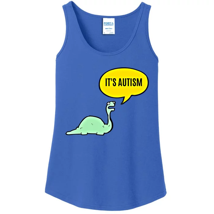 ItS Autism! Funny Dinosaur Autism Gift Ladies Essential Tank