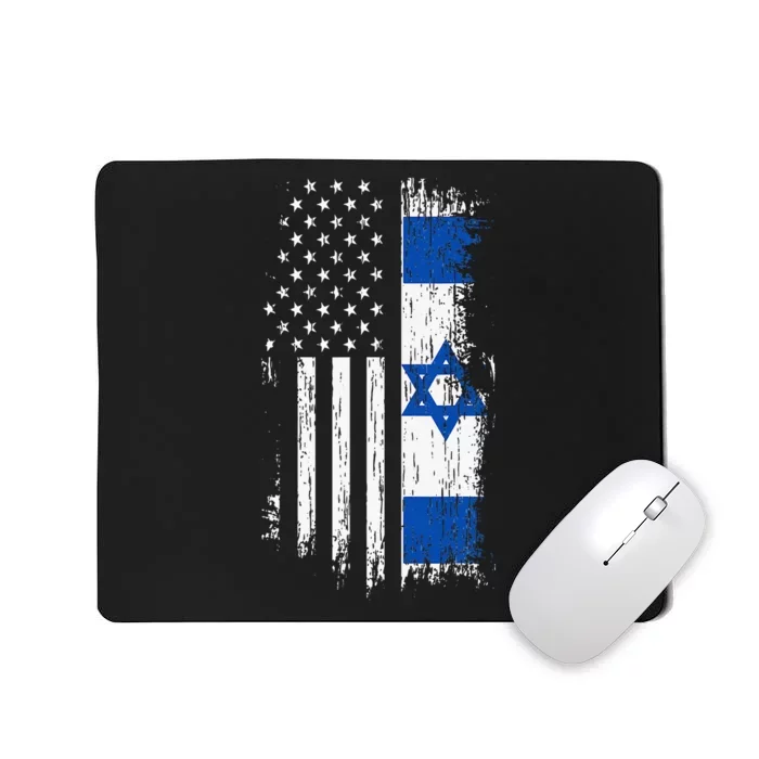 Israeli American Flag Pride Israel USA Patriotic Pride Mousepad