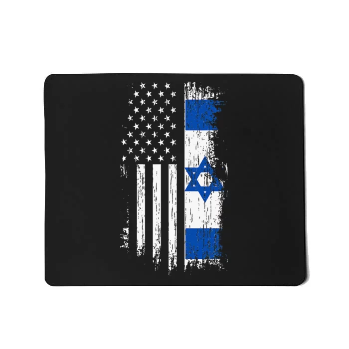 Israeli American Flag Pride Israel USA Patriotic Pride Mousepad