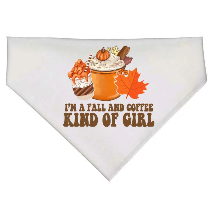 Im A Fall And Coffee Kind Of Girl Cute USA-Made Doggie Bandana